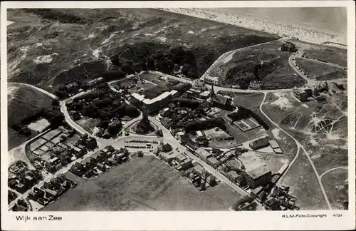 Ak Wijk aan Zee Beverwijk Nordholland Niederlande, Luftaufnahme