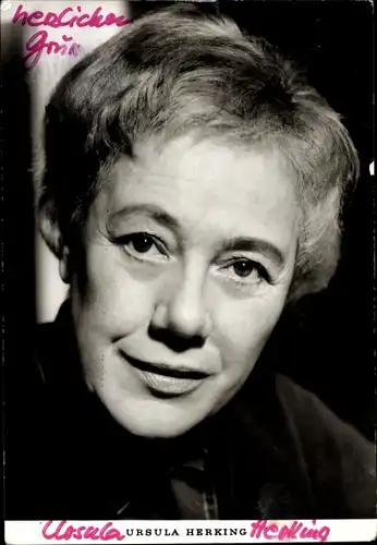 Ak Schauspielerin Ursula Herking, Portrait, Autogramm