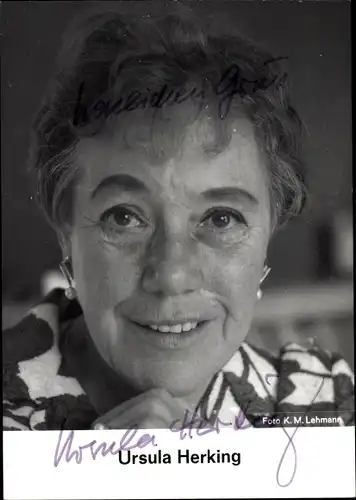 Ak Schauspielerin Ursula Herking, Portrait, Autogramm
