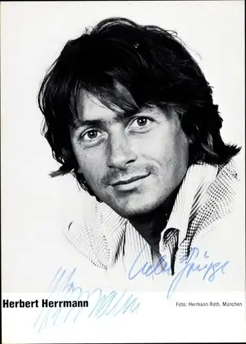 Ak Schauspieler Herbert Herrmann, Portrait, Autogramm