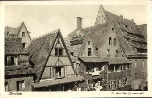 Ak Wrocław Breslau Schlesien, In der Weißgerberohle