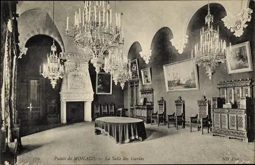 Ak Monaco, Palais, La Salle des Gardes