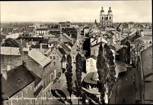 Ak Lutherstadt Wittenberg, Blick vom Turm der Schlosskirche