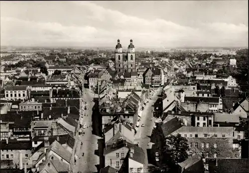 Ak Lutherstadt Wittenberg, Blick von der Schlosskirche, Kirchtürme