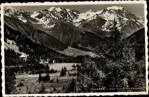 Ak Champex Kanton Wallis Schweiz, Landschaftsblick