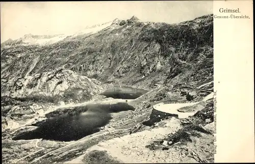 Ak Kanton Bern Schweiz, Grimsel, Gesamtansicht