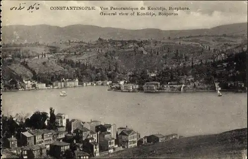 Ak Konstantinopel Istanbul Türkei, Bosphore, Vue panoramique de Kanlidja