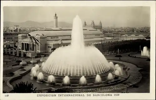 Ak Barcelona Katalonien Spanien, Exposition International 1929, The Great Fountain