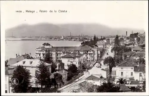 Ak Málaga Andalusien Spanien, Paseo de la Caleta