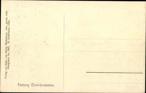 Ak Ehrenbreitstein Koblenz am Rhein, Festung, Rheindampfer