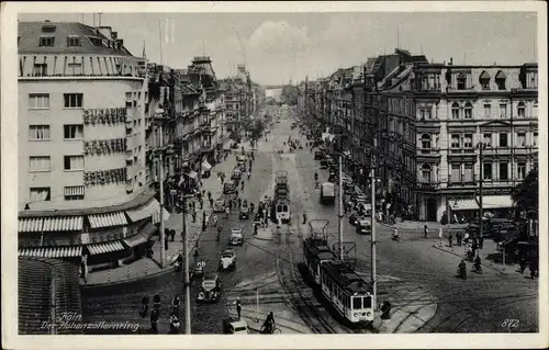 Ak Köln am Rhein, Verkehr auf dem Hohenzollernring, Tram