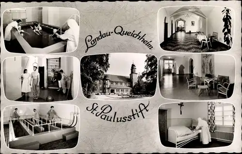 Ak Queichheim Landau in der Pfalz, St. Paulusstift, Orthopädische Klinik