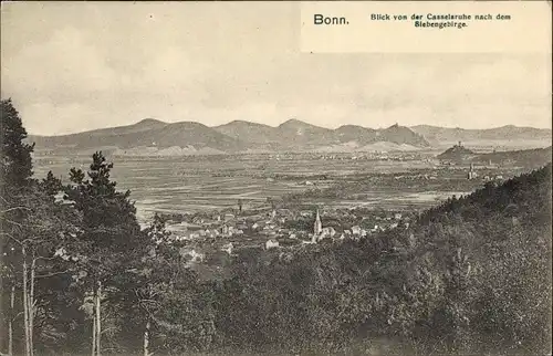 Ak Bonn am Rhein, Blick von der Casselsruhe nach dem Siebengebirge