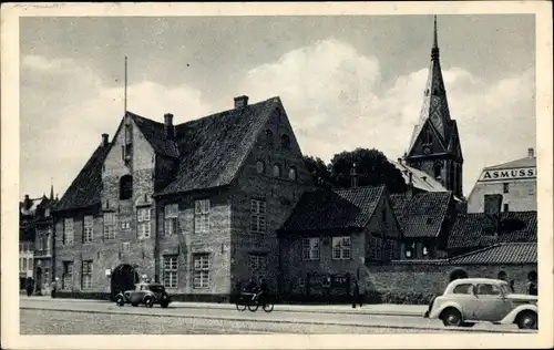 Ak Flensburg in Schleswig Holstein, Blick zum Kompagnietor