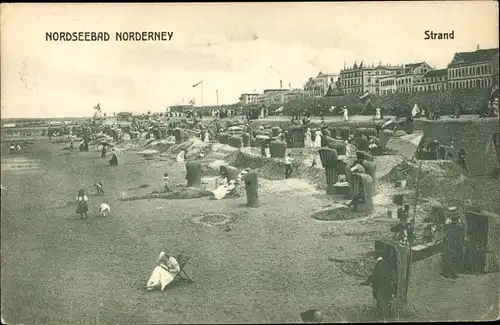 Ak Nordseebad Norderney Ostfriesland, Strandpartie