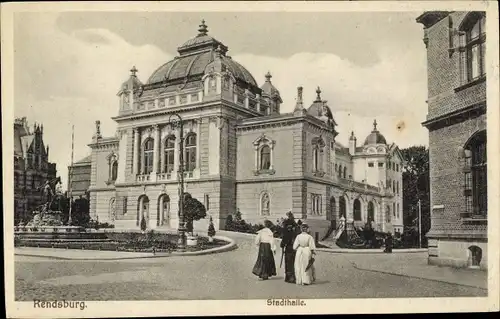 Ak Rendsburg in Schleswig Holstein, Stadthalle