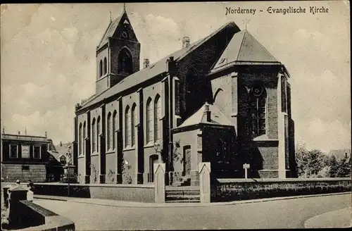 Ak Nordseebad Norderney Ostfriesland, evangelische Kirche