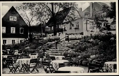 Ak Lübau Rabenau Erzgebirge, Stein- und Stauden Garten, Gasthof