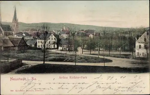 Ak Neustadt in Sachsen, Arthur Richter Park