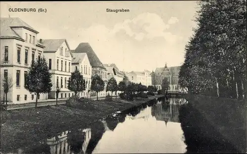 Ak Oldenburg im Großherzogtum Oldenburg, Staugraben