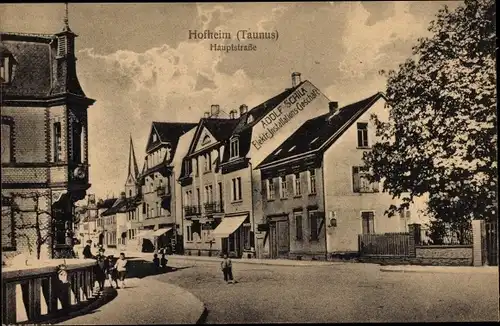 Ak Hofheim am Taunus Hessen, Hauptstraße, Elektr. Installations-Geschäft Adolf Schila,