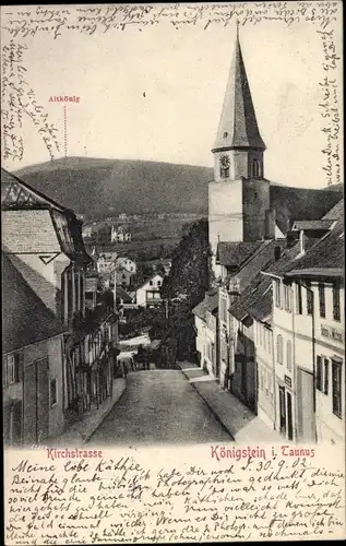 Ak Königstein im Taunus, Kirchstrasse