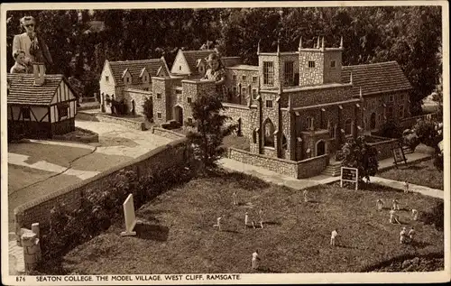 Ak Ramsgate Kent England, Seaton College, The Model Village, West Cliff