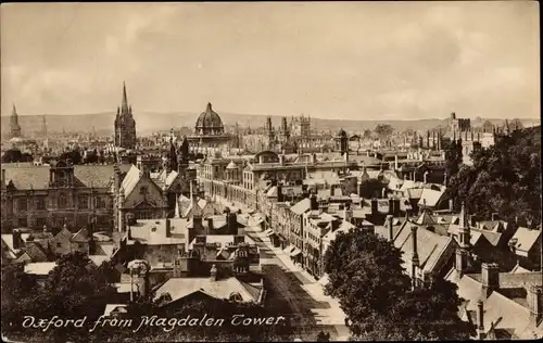 Ak Oxford Oxfordshire England, View from Magdalen Tower