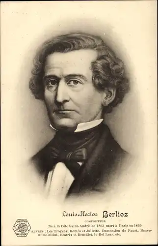 Ak Komponist Louis Hector Berlioz, Portrait