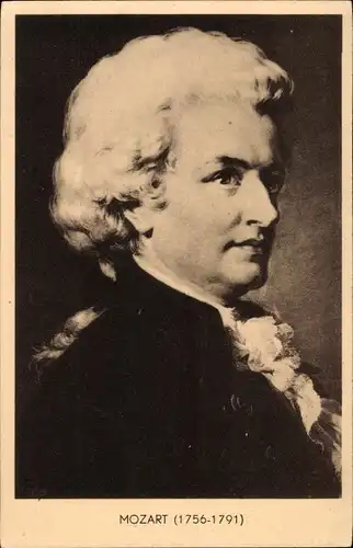 Ak Komponist Wolfgang Amadeus Mozart, Portrait