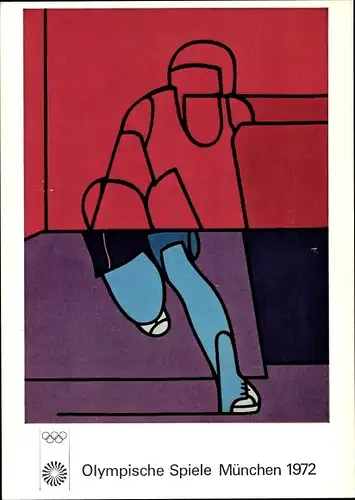 Künstler Ak Valeria Adami, Olympia Poster, Olympische Spiele München 1972,  Nr. 610