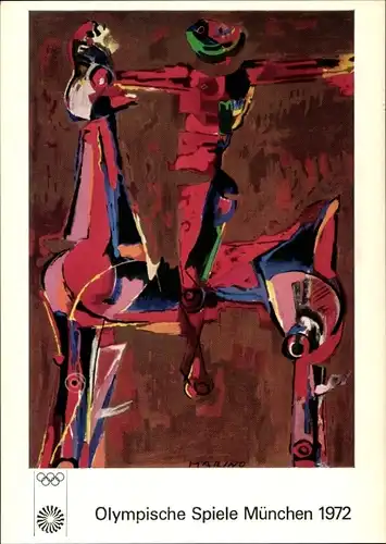 Künstler Ak Marini, Marino, Olympia Poster, Olympische Spiele München 1972