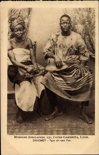 Ak Dahomey Benin, Missions Africaines, Type de race Fon