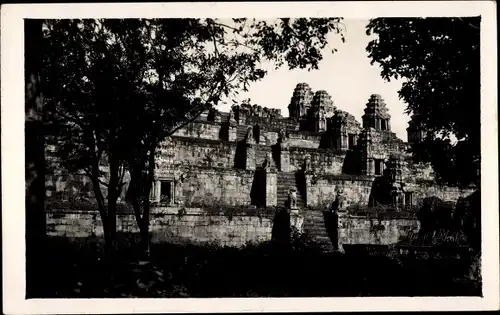 Ak Angkor Wat Kambodscha, Durchblick zu den Ruinen, Tempel