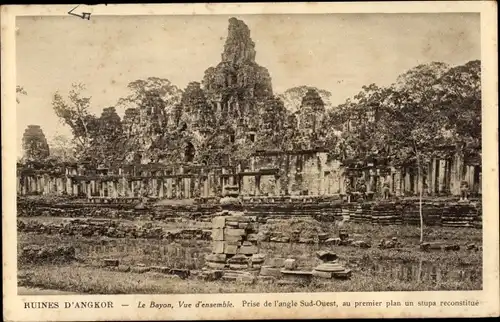 Ak Kambodscha, Ruines d'Angkor Vath, le Bayon, Vue d'ensemble