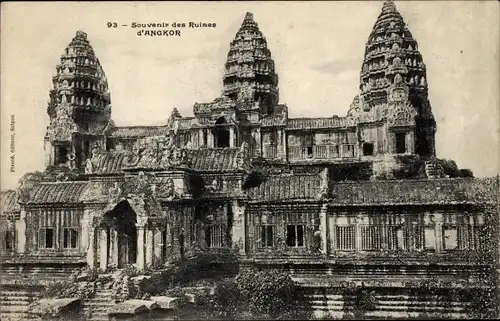 Ak Angkor Kambodscha, Wat Temple, general view, three towers