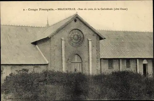 Ak Brazzaville Franz. Kongo, Bras de croix de la Cathédrale, cote Ouest