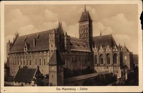 Ak Malbork Marienburg Westpreußen, Schloss, Süden