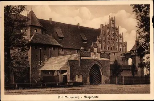 Ak Malbork Marienburg Westpreußen, Hauptportal