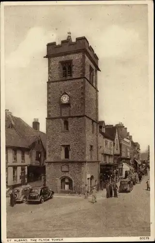 Ak St Albans Hertfordshire England, The Clock Tower