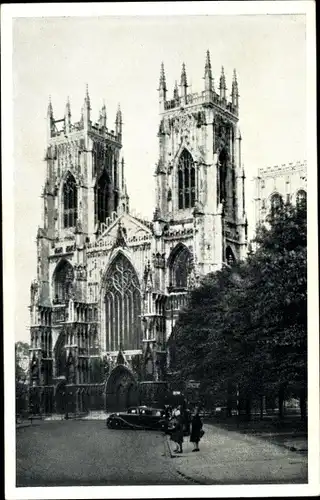 Ak York Yorkshire England, Western Towers, Minster
