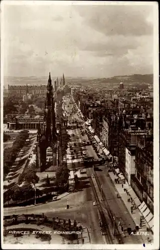 Ak Edinburgh Schottland, Princes Street