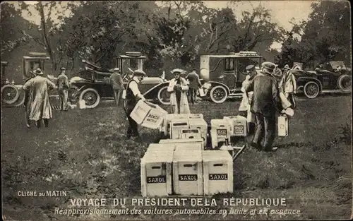 Ak Voyage du President de la Republique, Autos, Benzinkanister, Reklame, Saxol