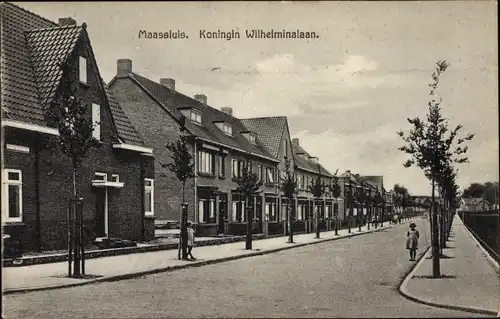 Ak Maassluis Südholland, Koningin Wilhelminalaan