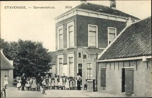 Ak Stavenisse Zeeland Niederlande, Gemeentehuis