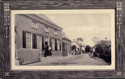 Passepartout Ak Haaften Gelderland, Heerenstraat