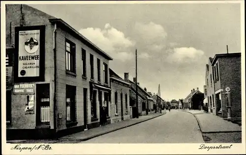 Ak Nispen Nordbrabant, Dorpsstraat, Tanksäule, Geschäft, Reklame Kaveewee