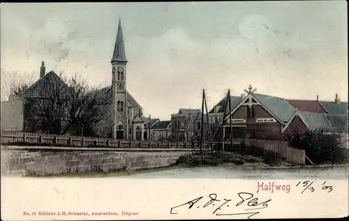 Ak Halfweg Haarlemmermeer Nordholland, Gezicht, Kerk