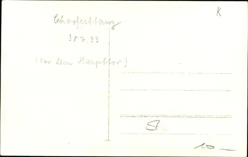 Foto Ak Stuttgart, 15. Deutsches Turnfest 1933, Chorfesttanz vor dem Haupttor