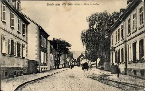 Ak Wintzenheim Winzenheim Elsass Haut Rhin, Hauptstraße